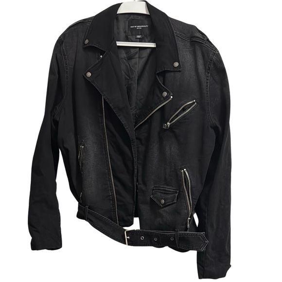 Cult of Individuality XXL Black Biker Jacket Denimll - Picture 1 of 7